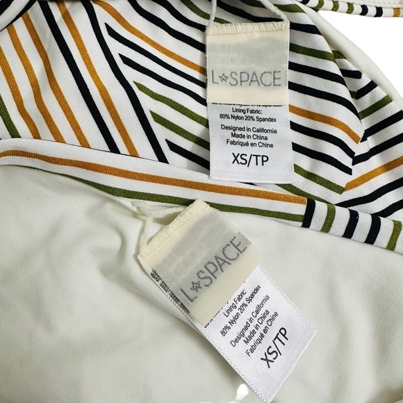 L*space Bikini Portia Striped Retro Seamless Beach Summer Abstract Extra Small - Picture 6 of 7